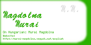 magdolna murai business card